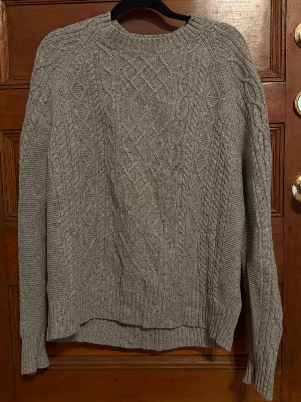Banana Republic Grey Cableknit Wool Sweater